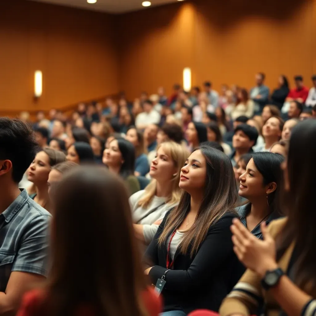 Students engaging during a Black History Month event at the University of Memphis