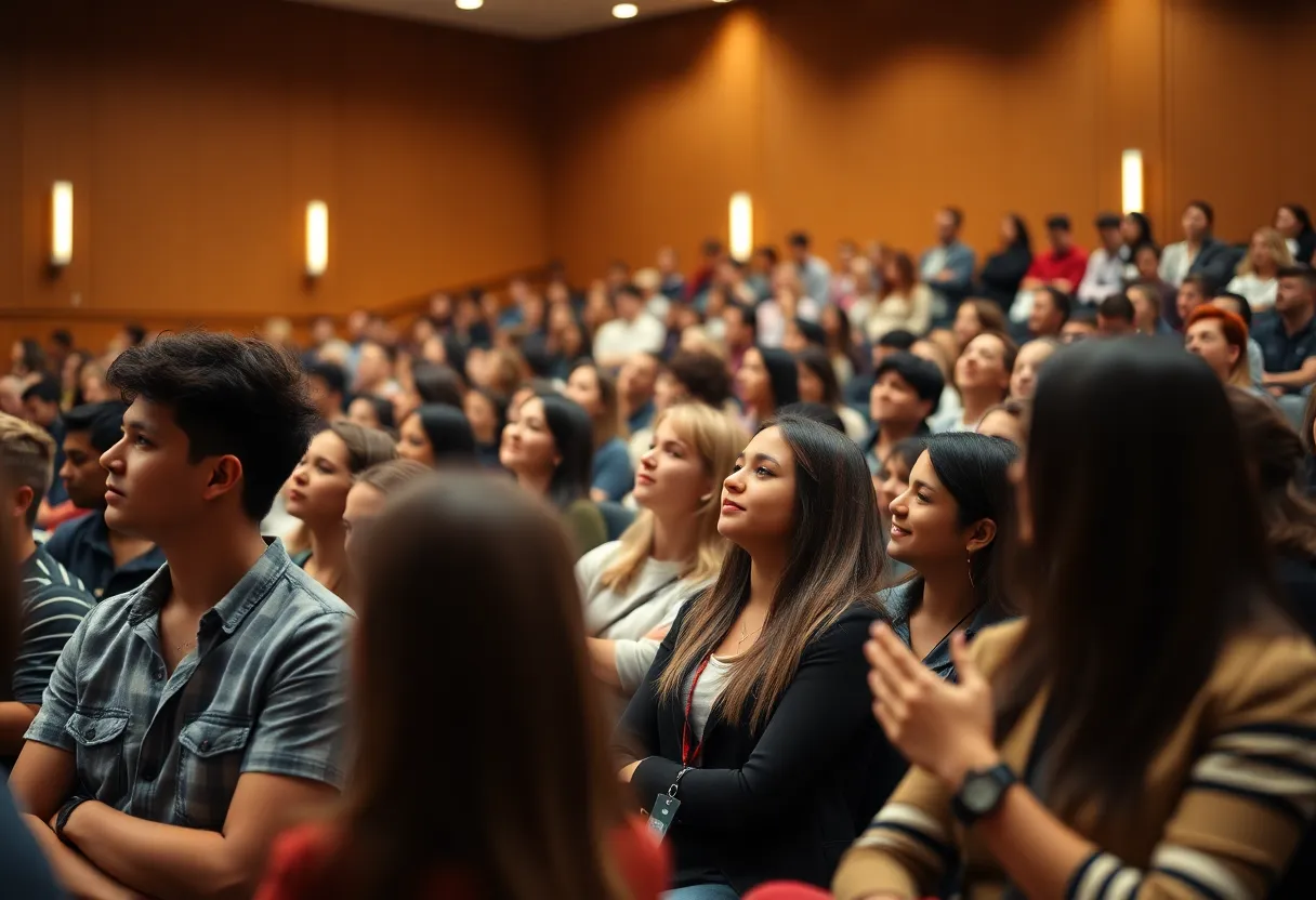 Students engaging during a Black History Month event at the University of Memphis