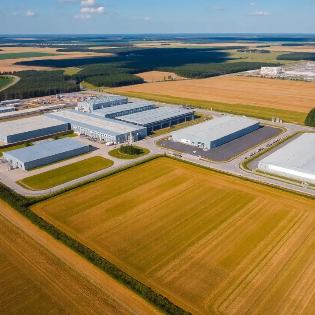 Aerial view of xAI's new property in Memphis, highlighting expansion for innovation.