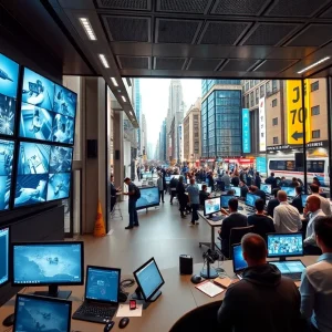 Interior view of the AI Command Center in Memphis showcasing monitoring technology