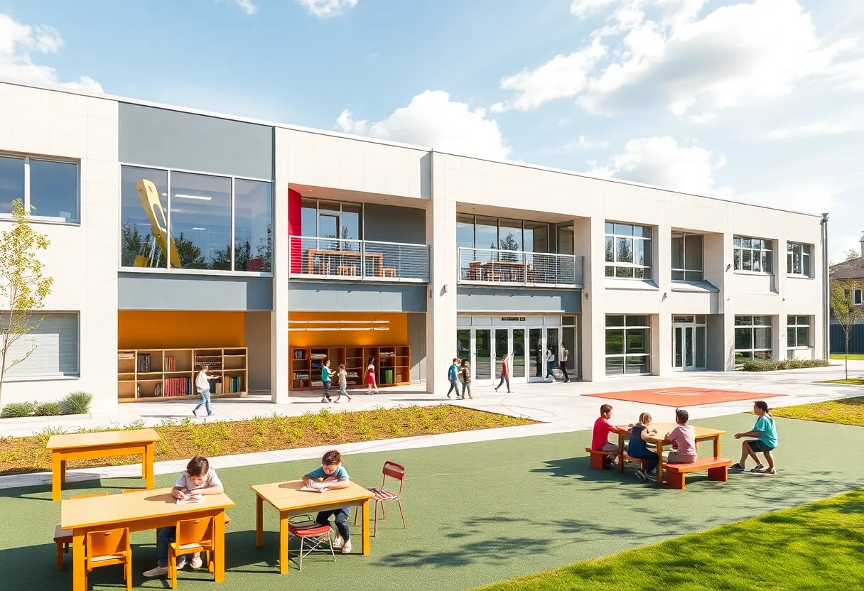 New Campus School Kimball building design