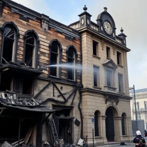 Damage to Clayborn Temple after fire in Memphis