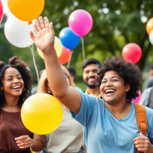Community members celebrating together in South Dakota