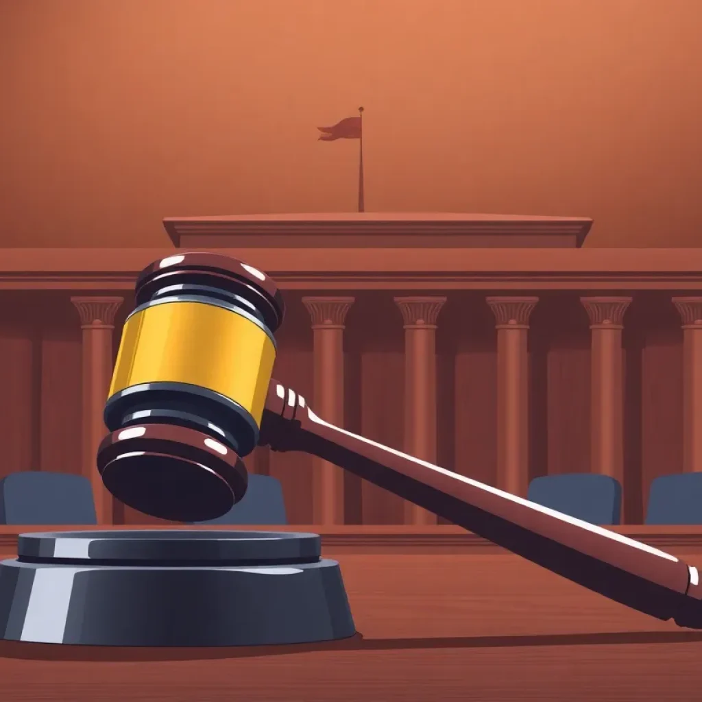 Image of a courtroom scene emphasizing justice in healthcare fraud cases.