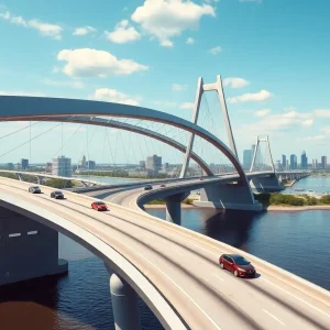 Rendering of new Interstate 55 bridge over Mississippi River in Memphis