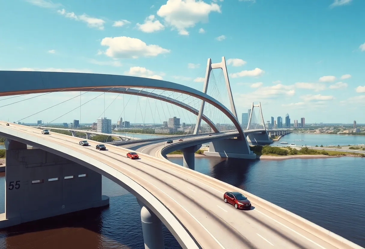 Rendering of new Interstate 55 bridge over Mississippi River in Memphis