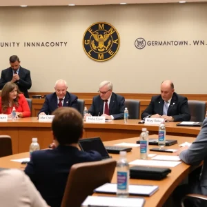 City leaders discussing the Germantown budget