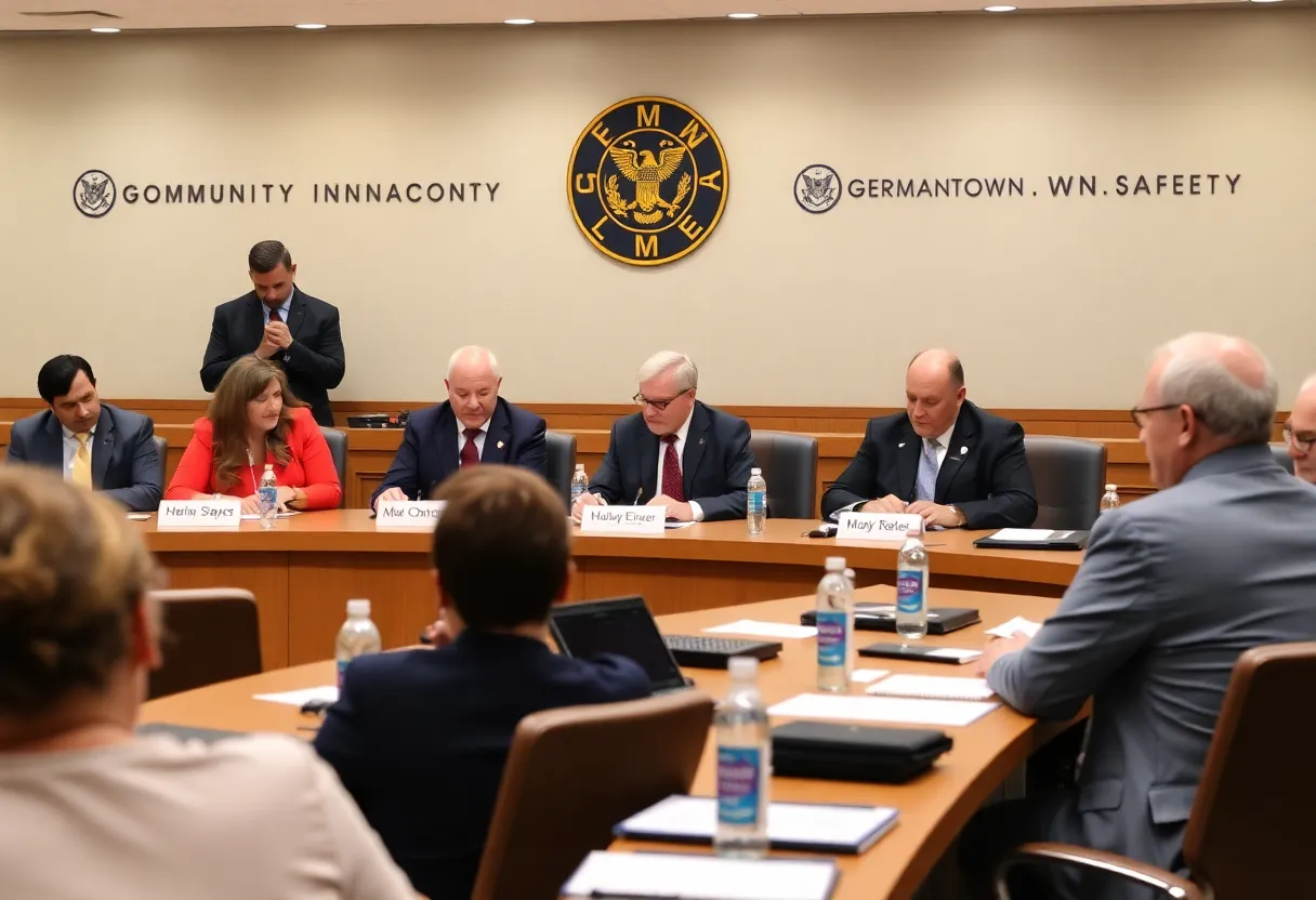 City leaders discussing the Germantown budget