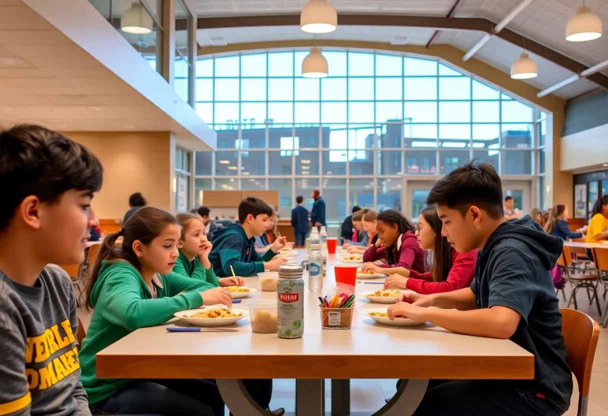 Revamped cafeteria at Houston High School