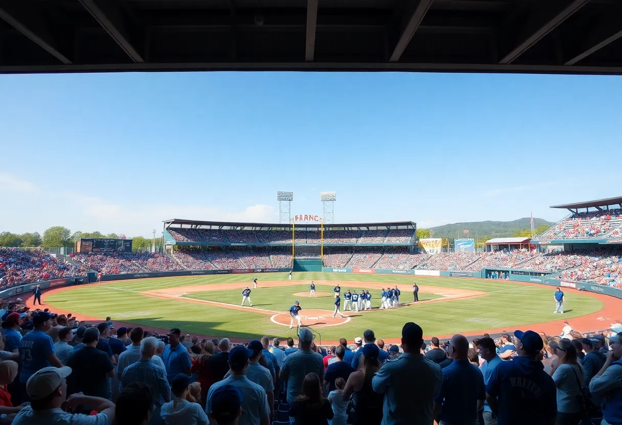 Fans cheering for University of Memphis baseball team