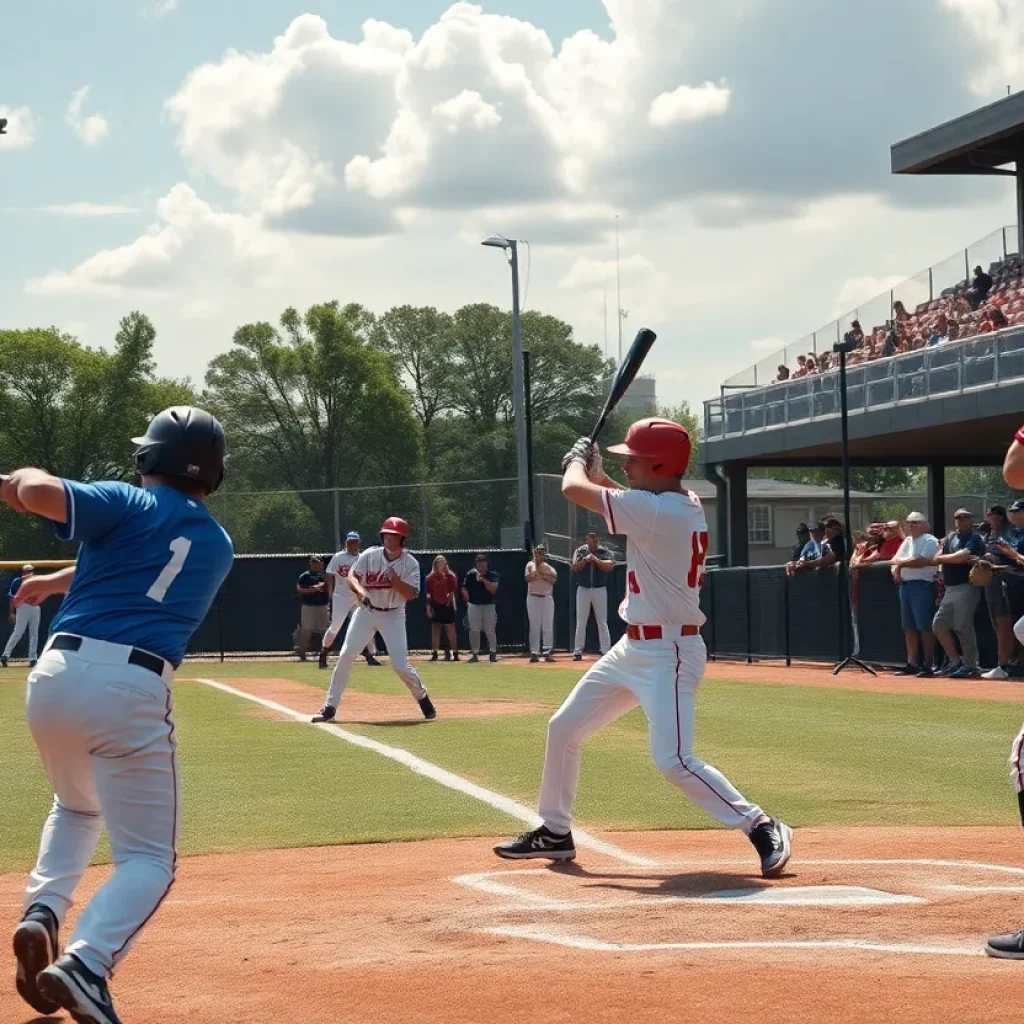 University of Memphis baseball team competing against Ole Miss