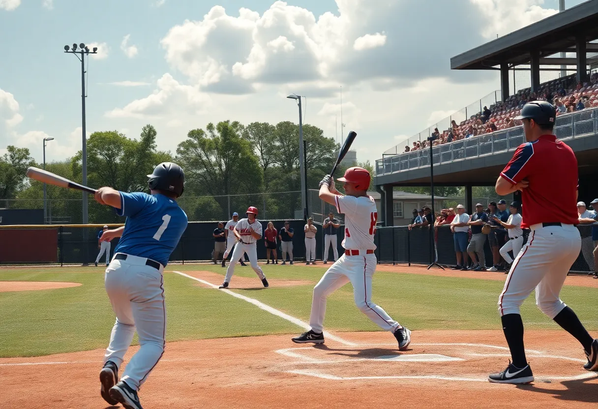 University of Memphis baseball team competing against Ole Miss