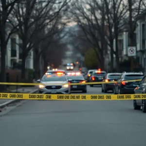 Police presence at a crime scene in Memphis
