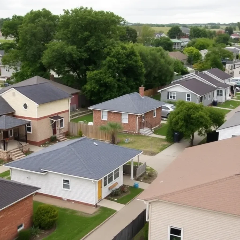 View of a Memphis neighborhood with single-family homes and rental properties