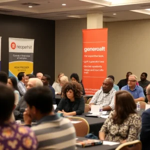 Community members discussing nonprofit funding in Memphis