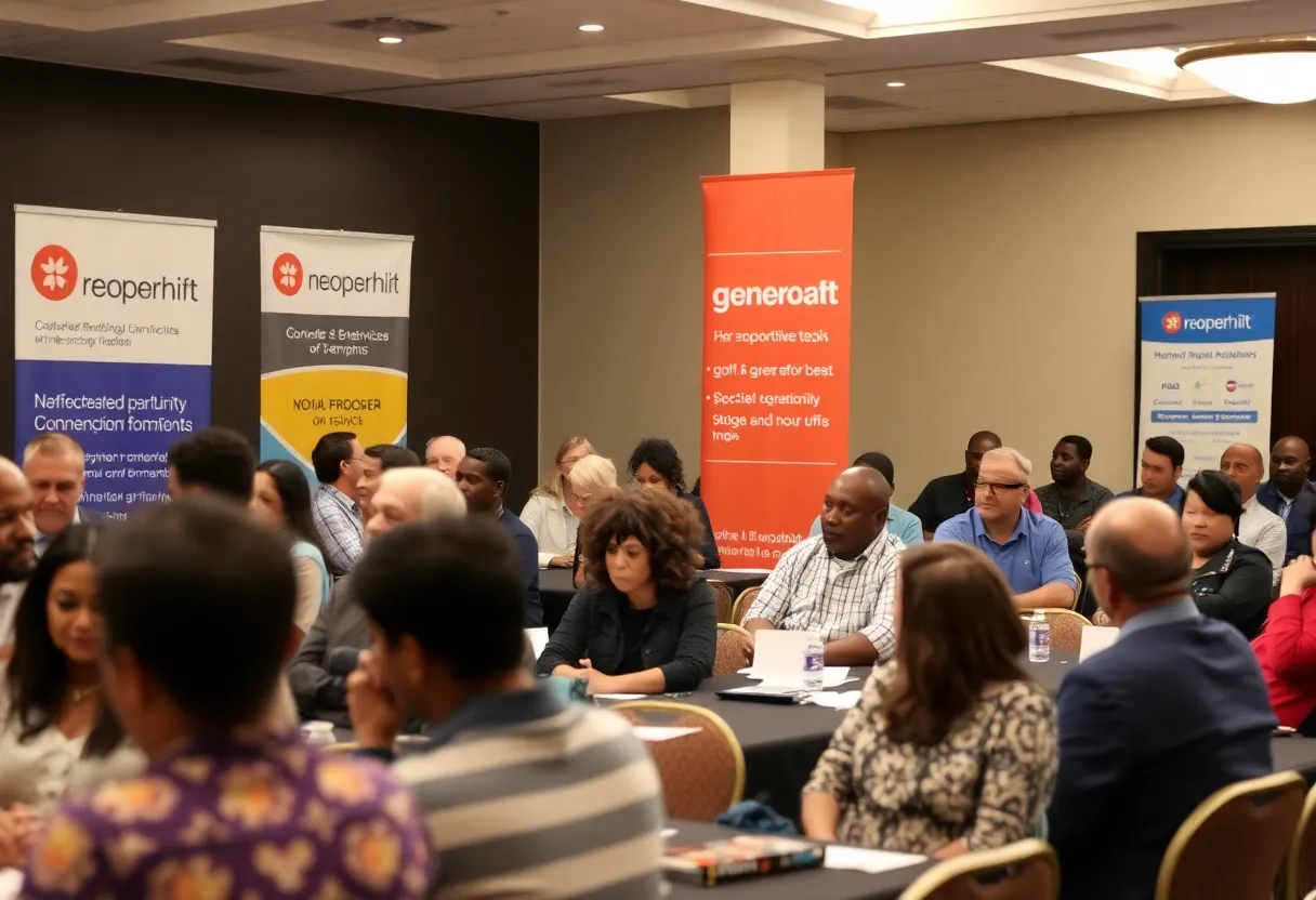 Community members discussing nonprofit funding in Memphis