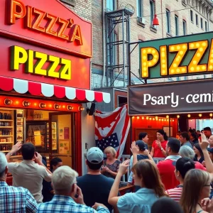 Crowd cheering at Memphis Pizza Bracket Finals