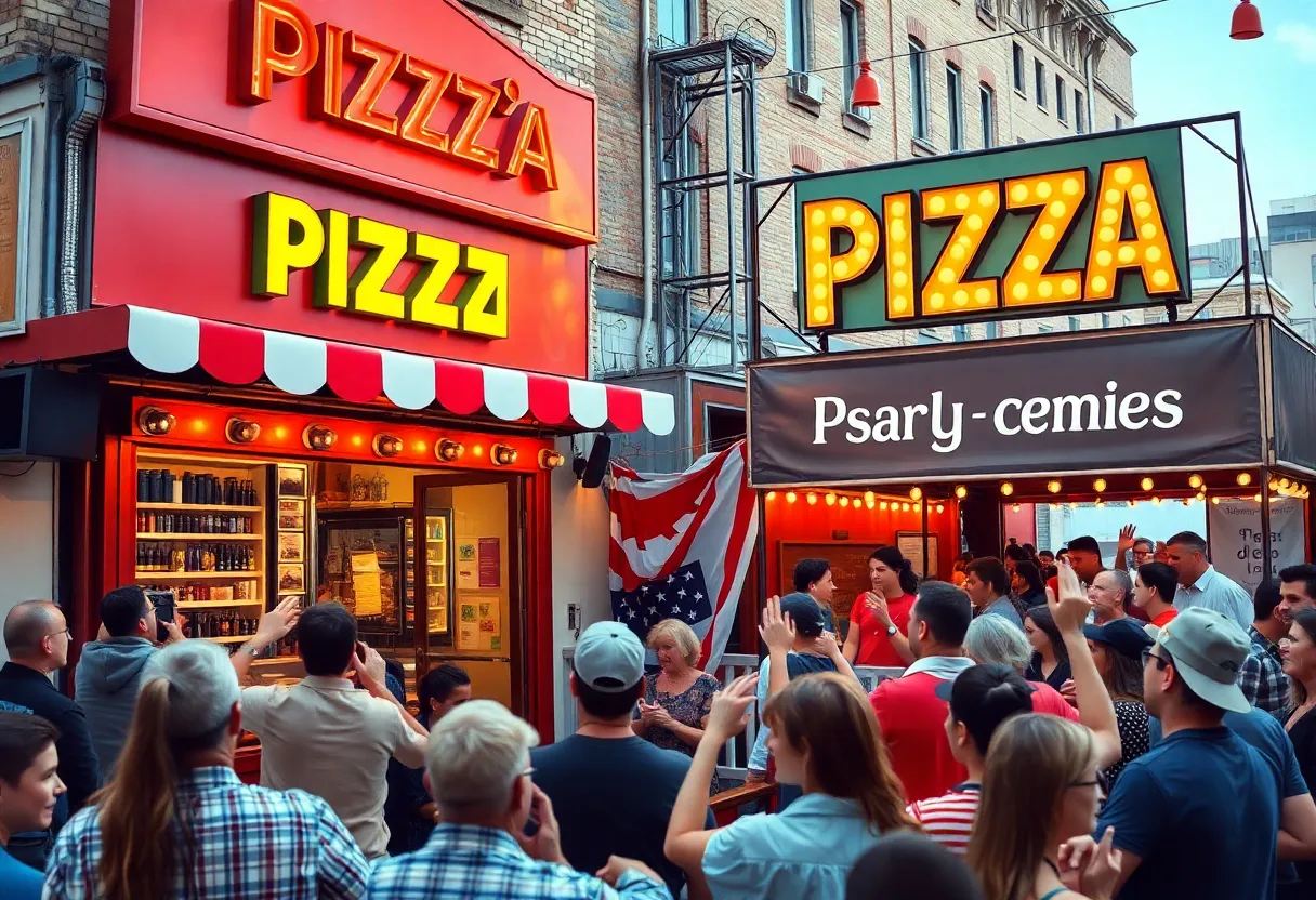 Crowd cheering at Memphis Pizza Bracket Finals