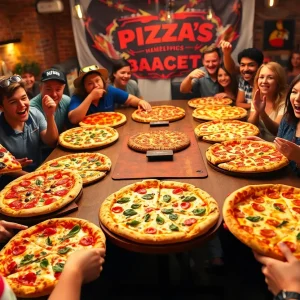 A visual representation of the Memphis pizza bracket with various pizza selections.