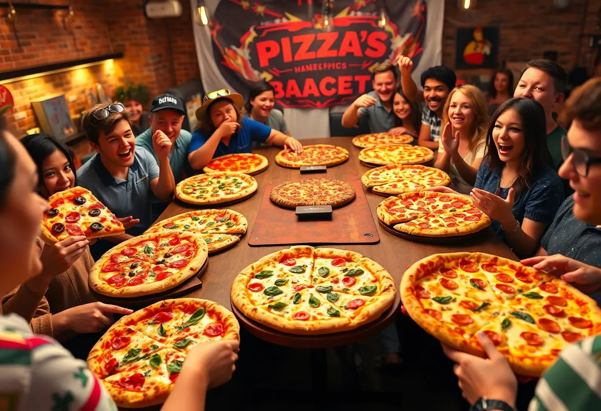 A visual representation of the Memphis pizza bracket with various pizza selections.