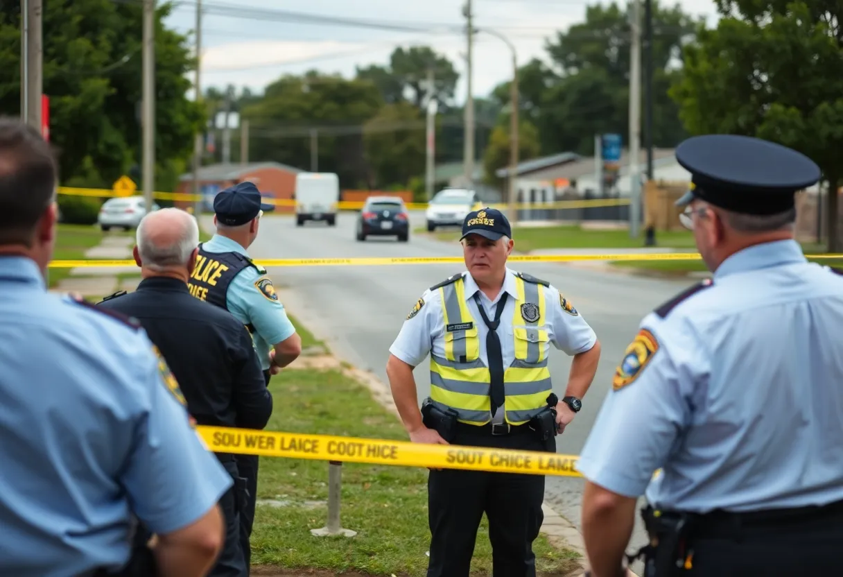 Police investigating a shooting scene in Memphis