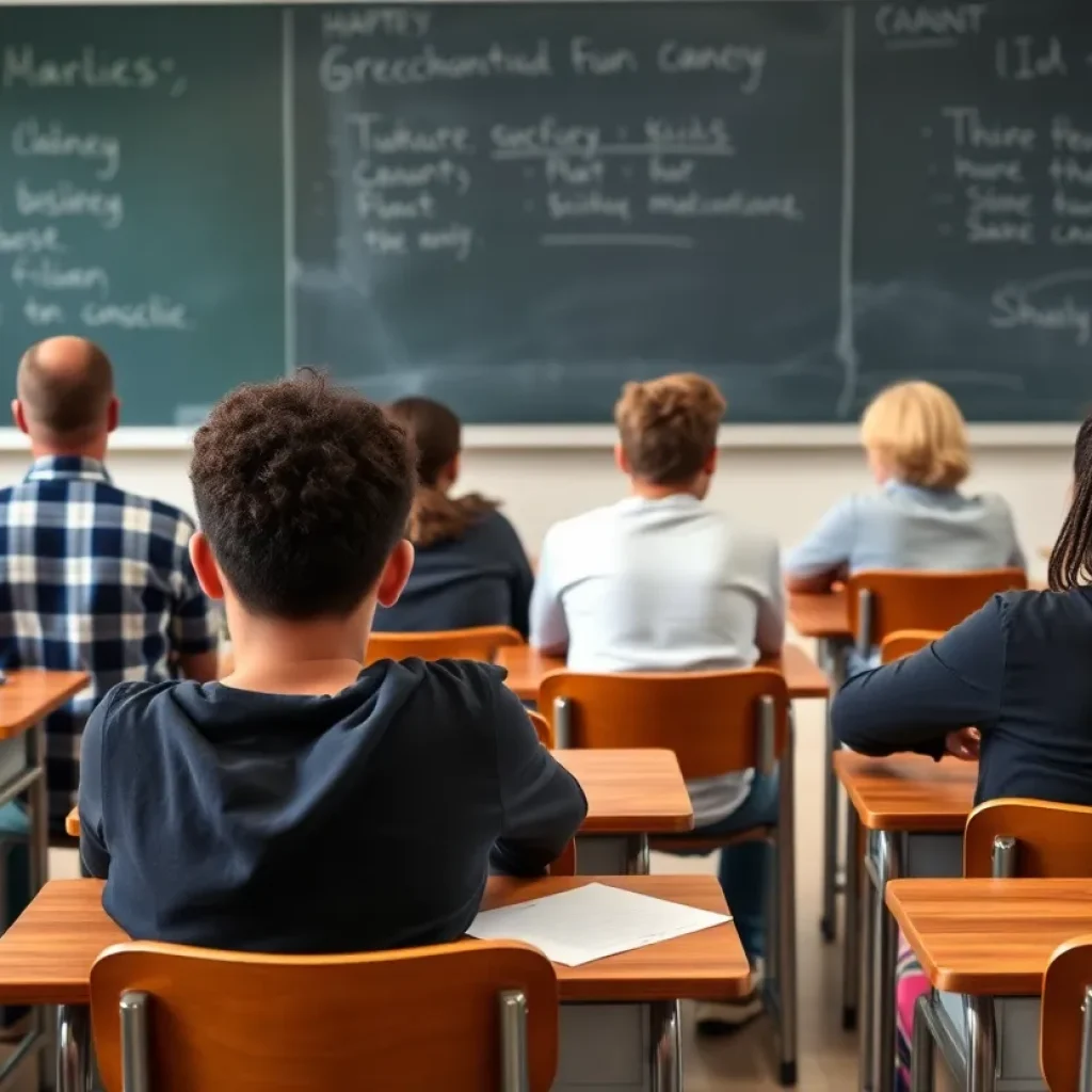Students in a Memphis classroom facing changes in school leadership.