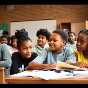 Students in a classroom setting in Memphis, engaged in their studies.