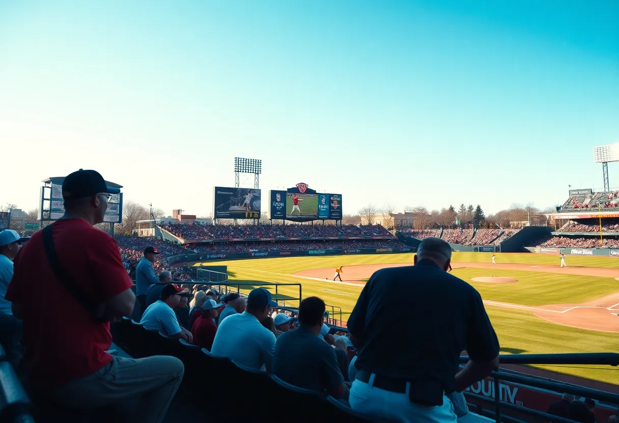 Memphis University baseball players celebrating a game victory