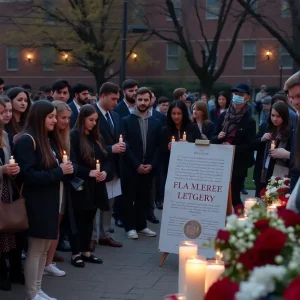 Memphis University community members gathering to honor a legacy