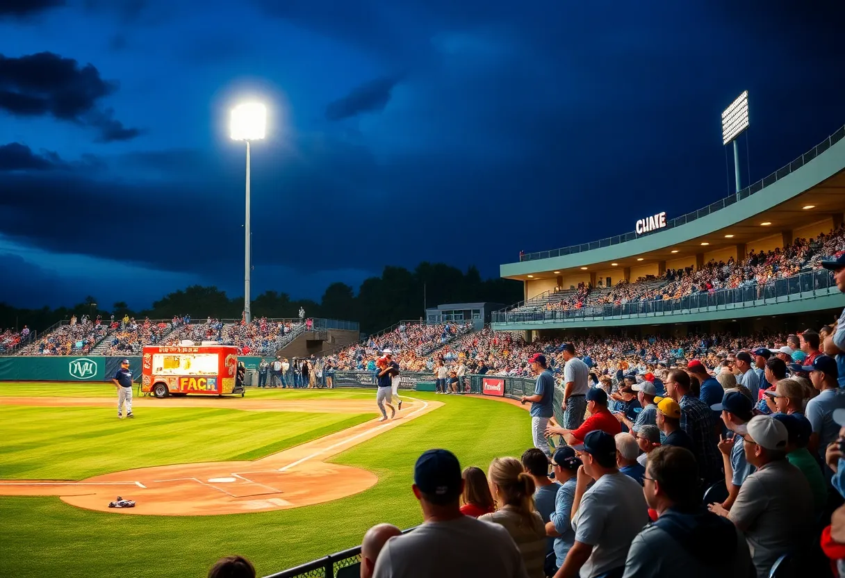 Memphis baseball game at FedExPark with fans and players