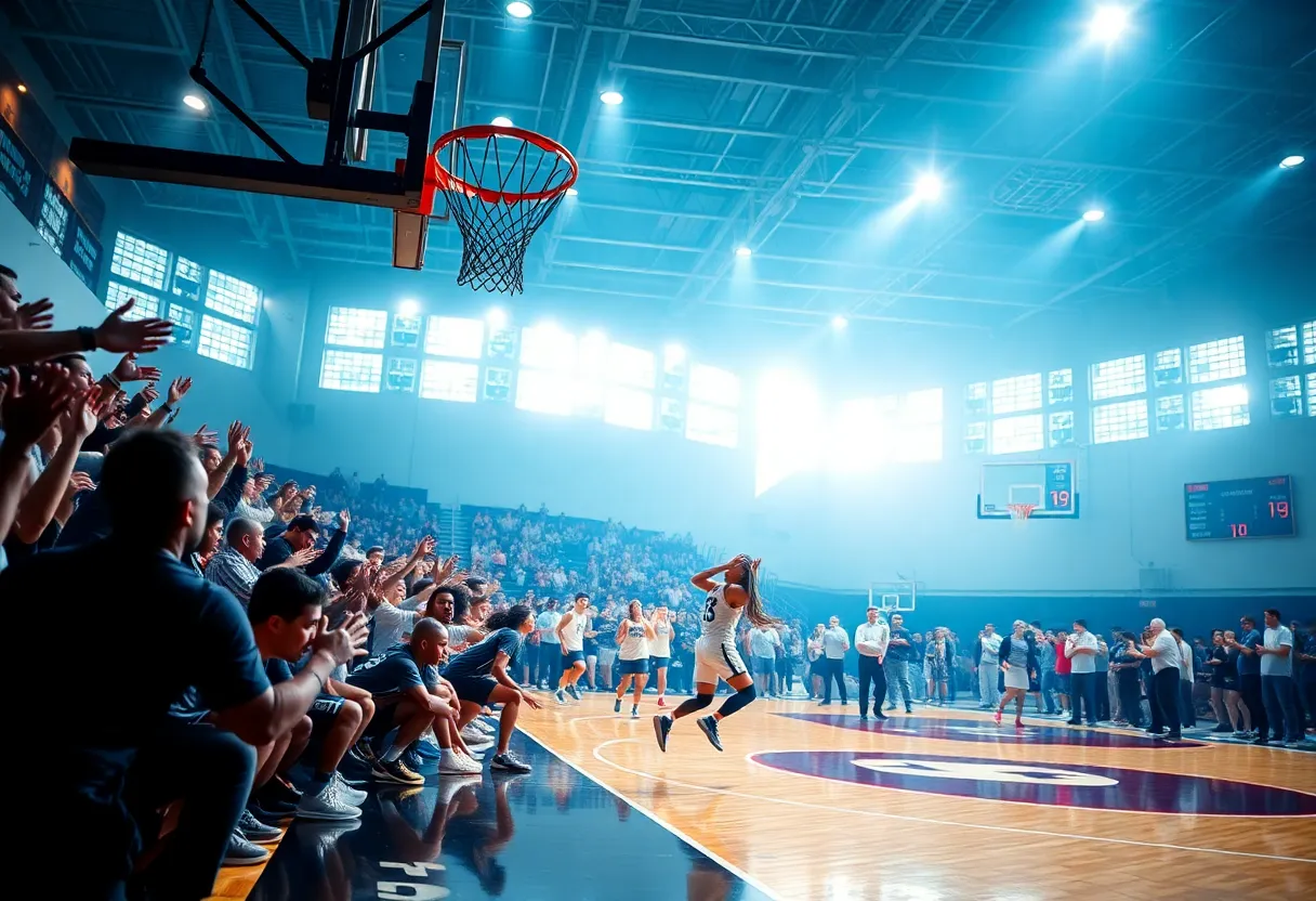 Memphis Tigers basketball players on the court