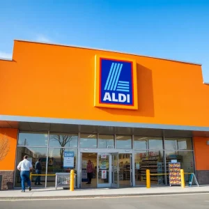 Exterior view of the new ALDI grocery store in Memphis at 785 Union Avenue.