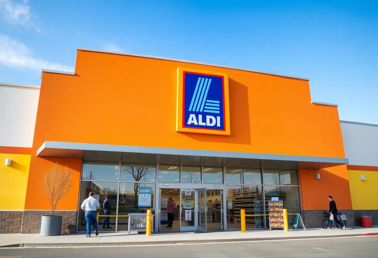 Exterior view of the new ALDI grocery store in Memphis at 785 Union Avenue.