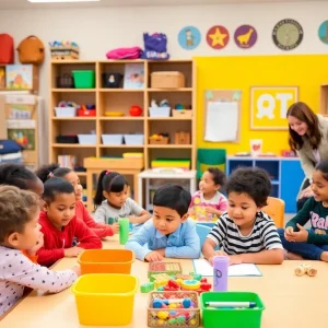 A lively classroom for pre-kindergarten students in Shelby County.