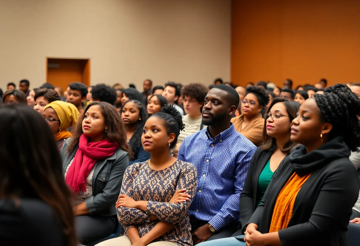 Students and faculty gathered at the University of Memphis for a Black History Month event