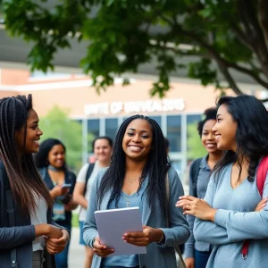Students engaging in group study on University of Memphis campus