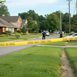 Crime scene in Whitehaven, Memphis