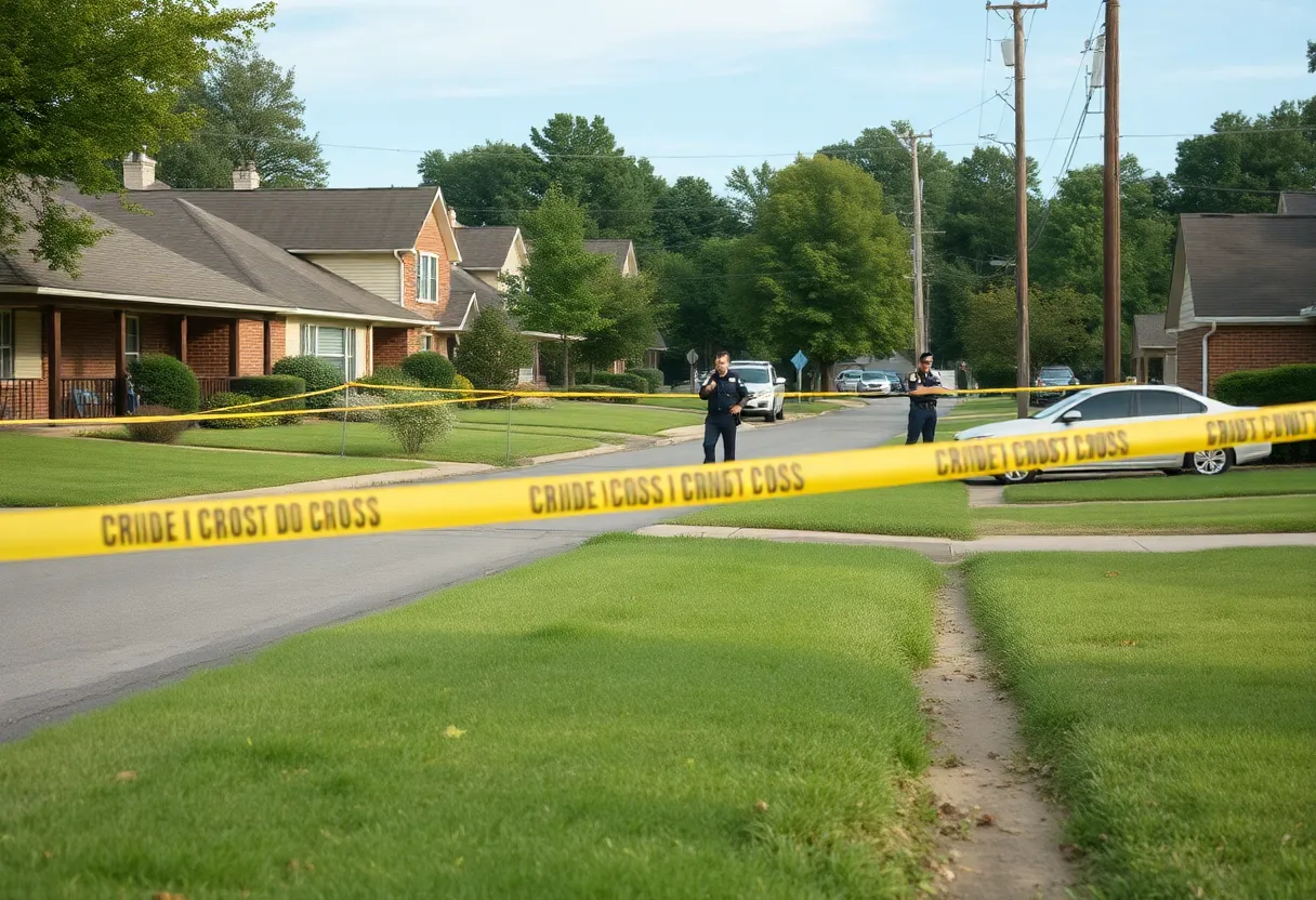 Crime scene in Whitehaven, Memphis