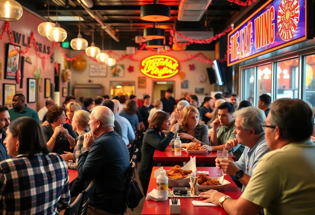 People enjoying wings at Wing Guru in Memphis