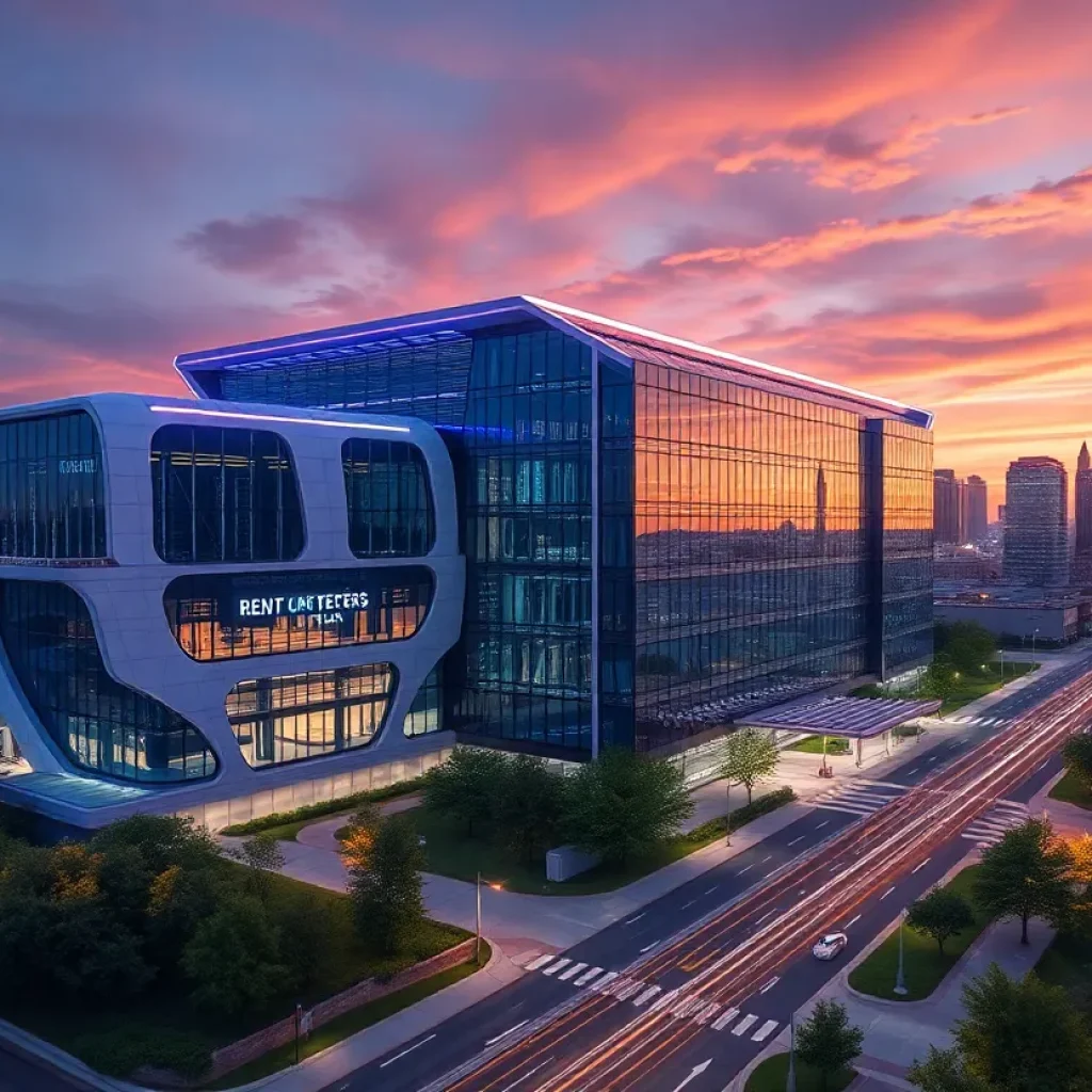 Conceptual image of xAI's supercomputer project in Memphis, featuring modern architecture and energy solutions.