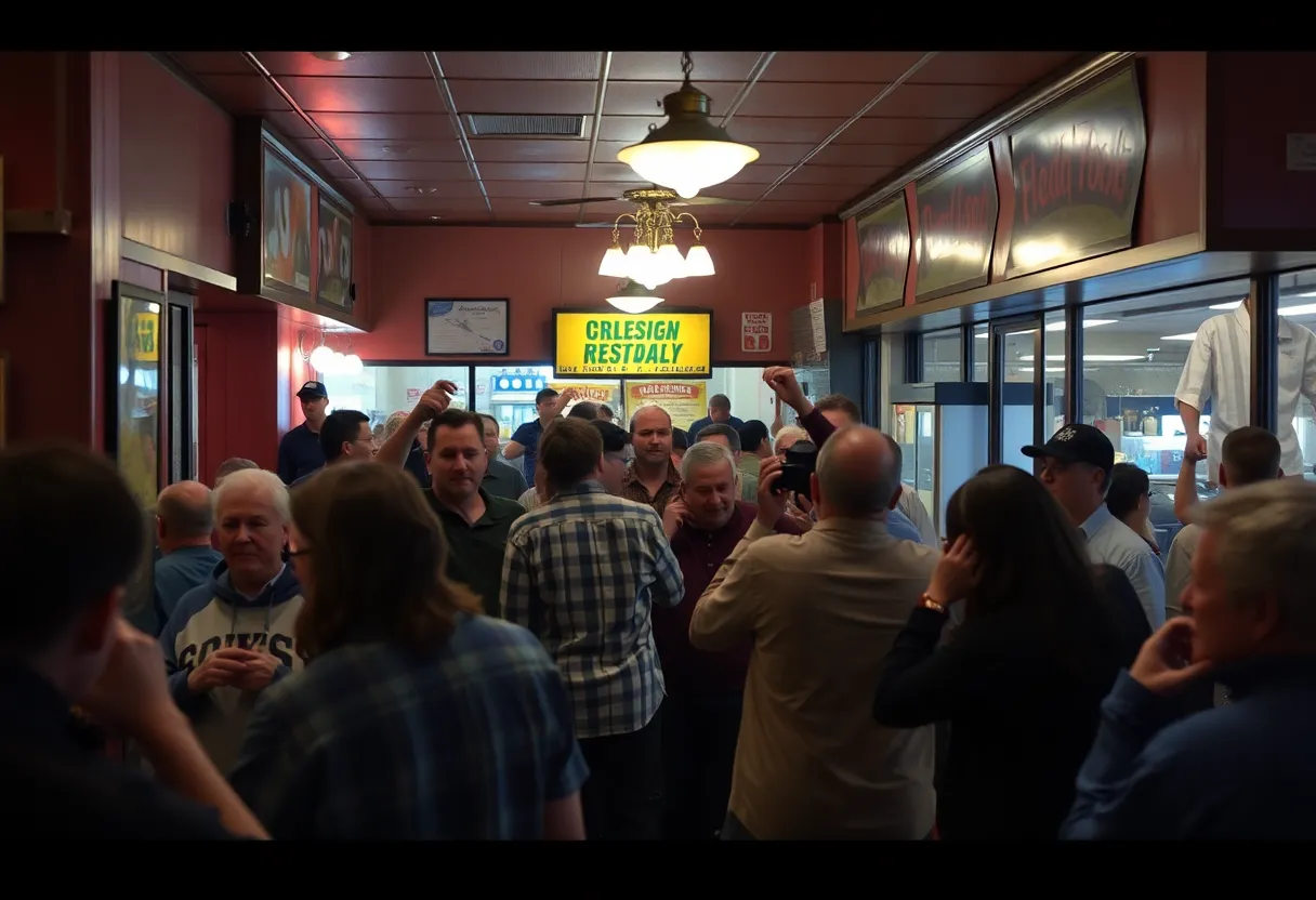 Inside J. Alexander's Restaurant during a chaotic gun scare incident.