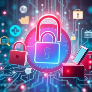 Conceptual illustration of data security in schools