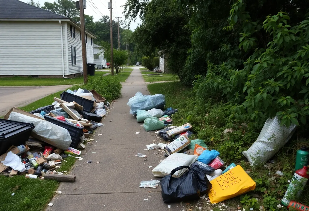 Illegal dumping and neglected infrastructure in a Memphis neighborhood