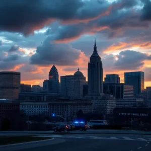 Dramatic view of Memphis police engaging with the community