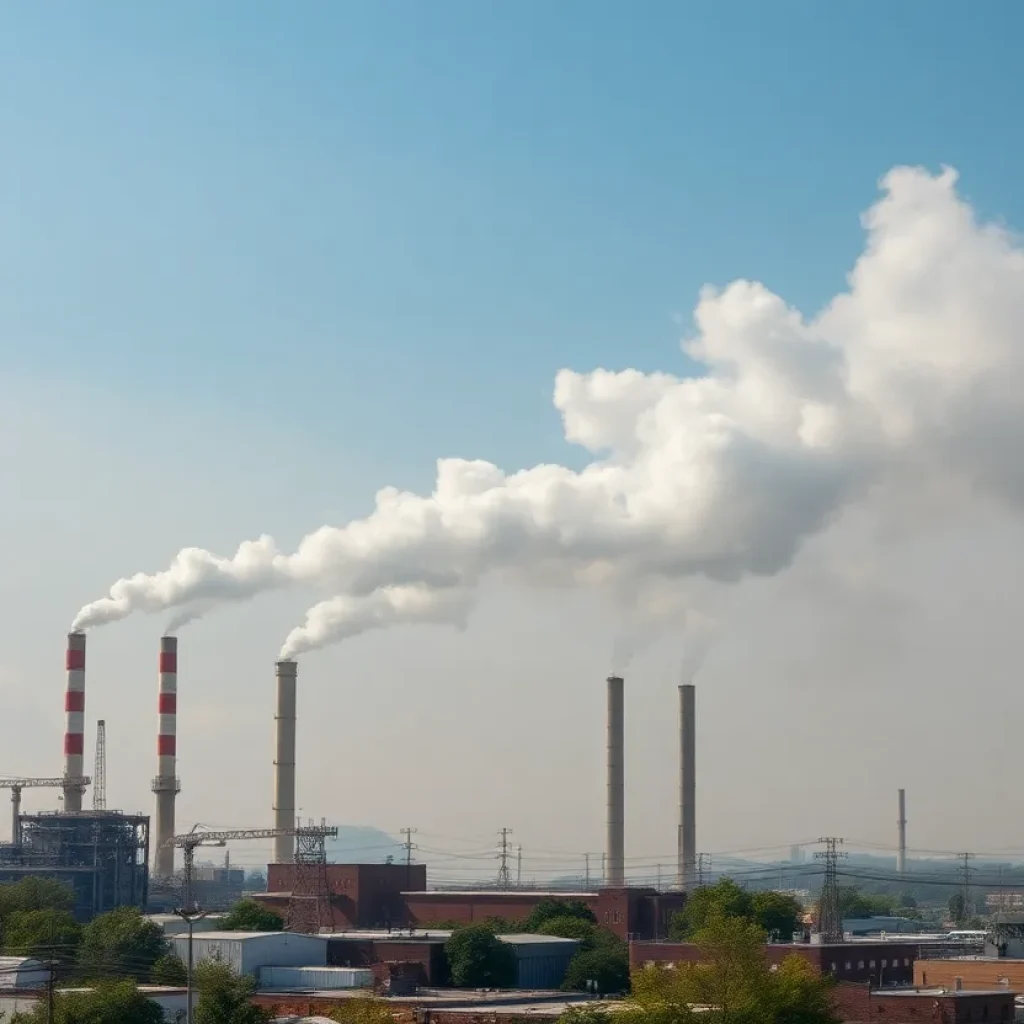 Polluted industrial area in Memphis impacting air quality