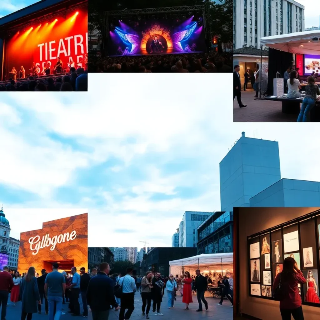 A collage of Memphis cultural events including theater, concerts, and art exhibitions.