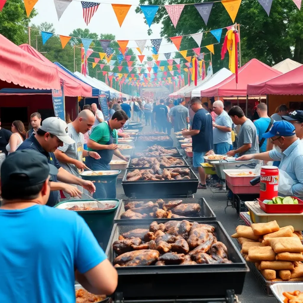 Crowd enjoying the Memphis Barbecue Festival