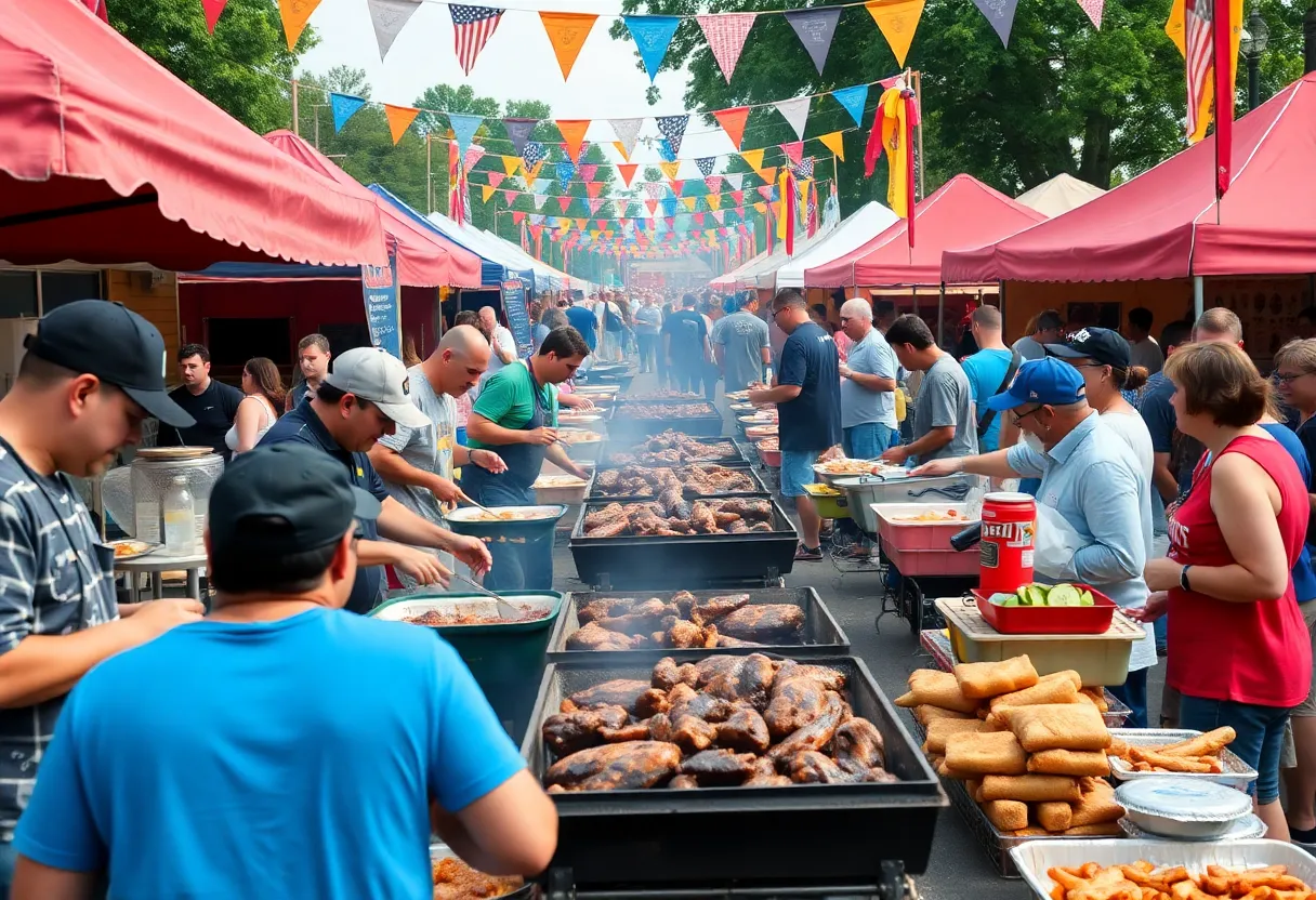 Crowd enjoying the Memphis Barbecue Festival