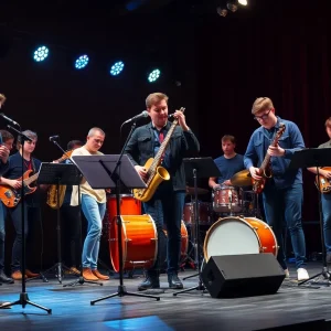Jazz band performing on stage