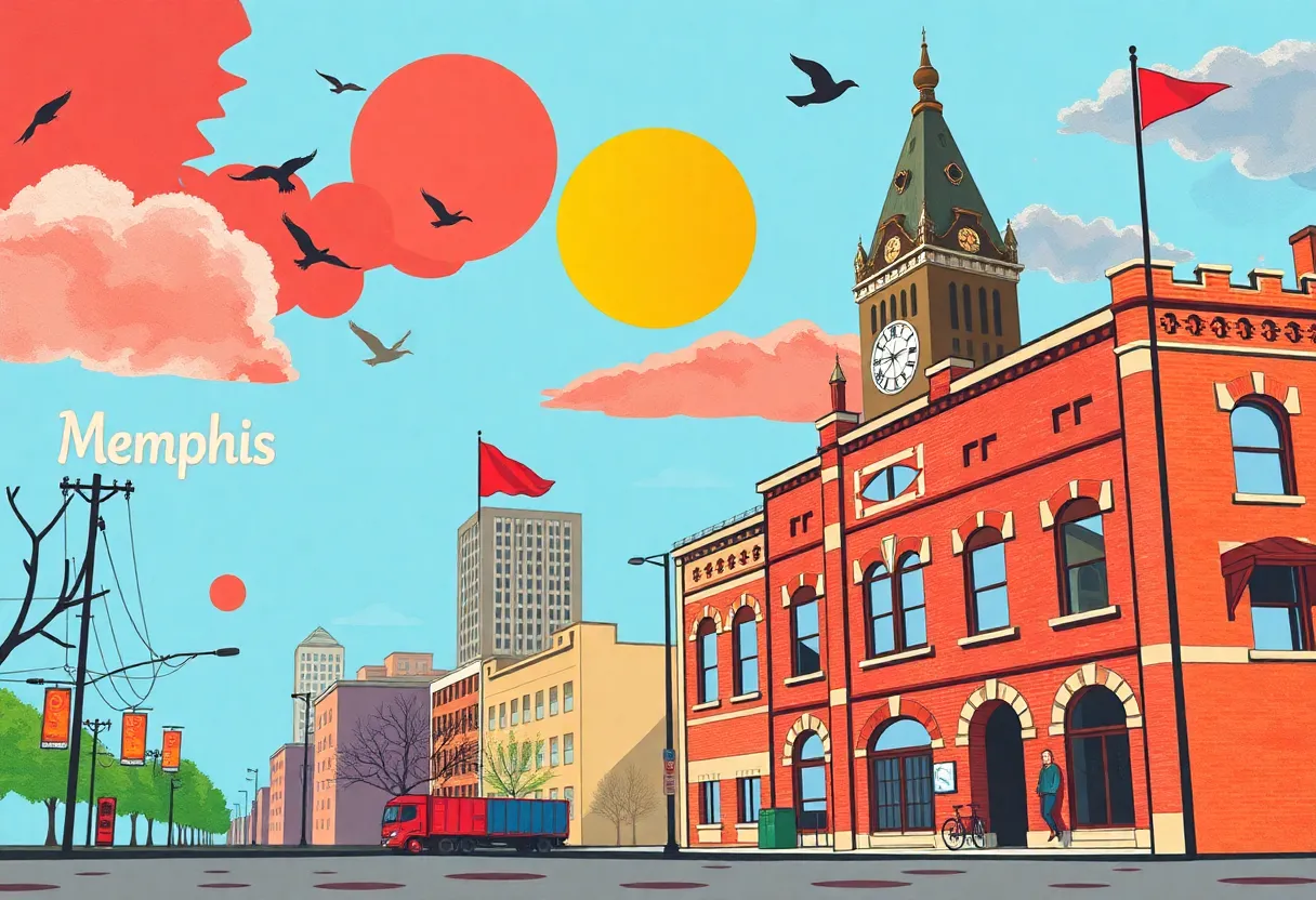 Artistic representation of Memphis culture and history